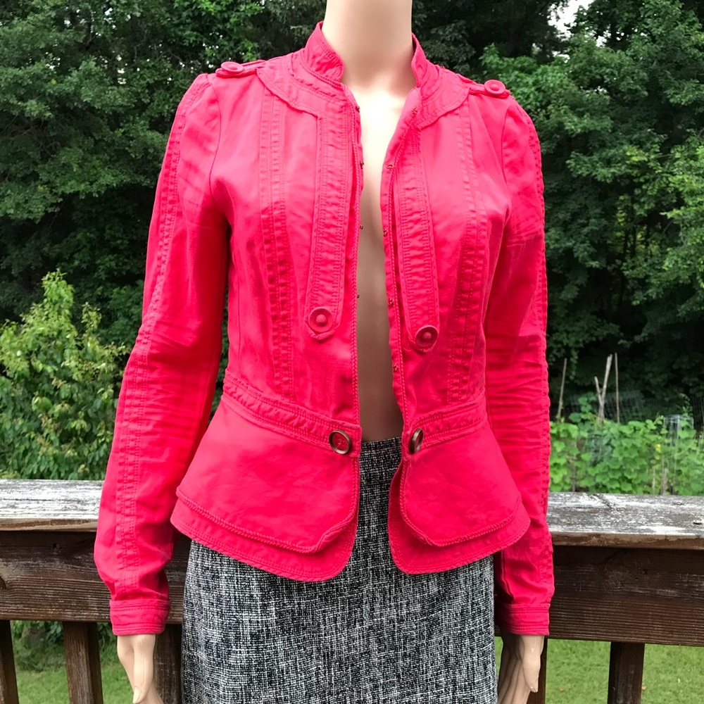 Anthropologie Elevenses Red Blazer Size 4